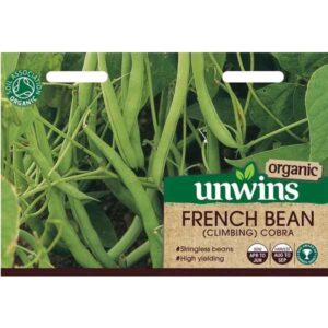 Unwins French Bean Climbing Cobra Organic Seeds