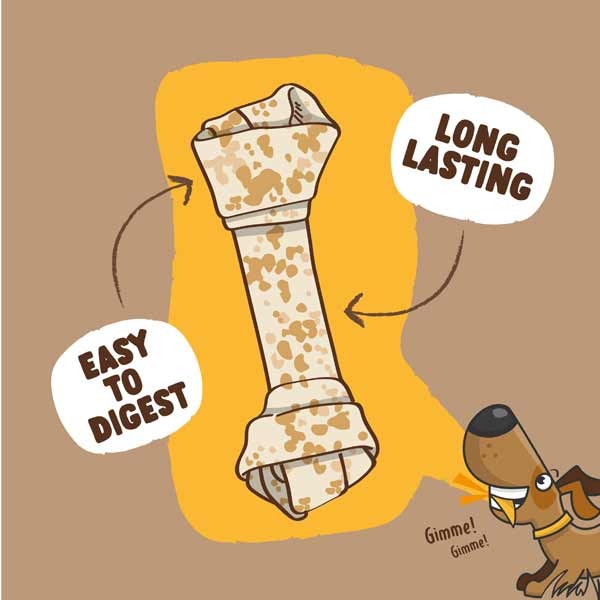 Good Boy & Tasty Chicken Large Knot Tough Dog Treat 3 Good Boy & Tasty Chicken Large Knot Tough Dog Treat - Image 3