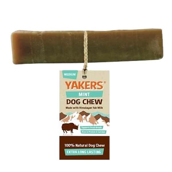 Yakers Yak Milk Chew Mint Medium Single Dog Treat 1 Yakers Yak Milk Chew Mint Medium Single Dog Treat