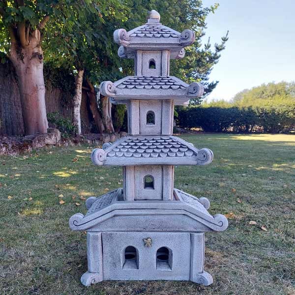 Japanese Temple Stone Garden Ornament 86cm 2 Japanese Temple Stone Garden Ornament 86cm - Image 2