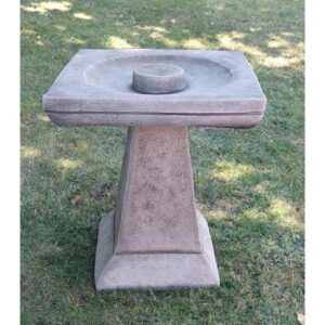 Square Stone Bird Bath (Medium) 43cm