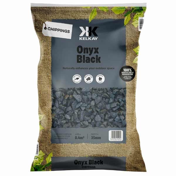 Onyx Black Basalt Chippings 10-20mm 1 Onyx Black Basalt Chippings 10-20mm