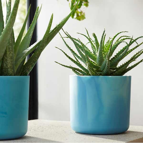 Elho The Ocean Collection Round Atlantic Blue 14cm Flower Pot 4 Elho The Ocean Collection Round Atlantic Blue 14cm Flower Pot - Image 4