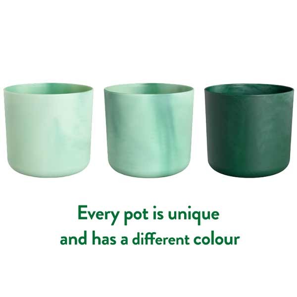 Elho The Ocean Collection Round Pacific Green 14cm Flower Pot 2 Elho The Ocean Collection Round Pacific Green 14cm Flower Pot - Image 2