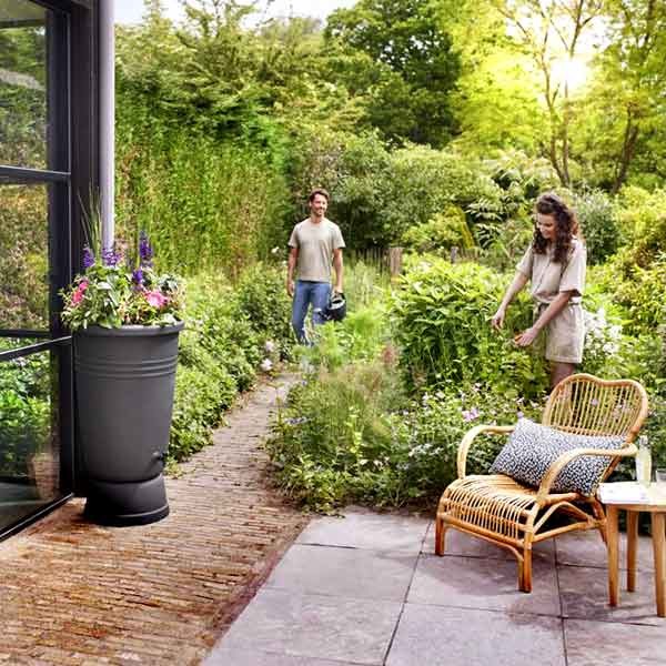 Elho Green Basics Rainbarrel Plus Living Black 110 Litres 3 Elho Green Basics Rainbarrel Plus Living Black 110 Litres - Image 3