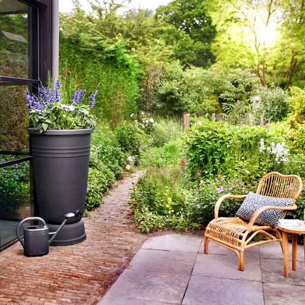 Elho Green Basics Rainbarrel Plus Living Black 200 Litres 3 Elho Green Basics Rainbarrel Plus Living Black 200 Litres - Image 3