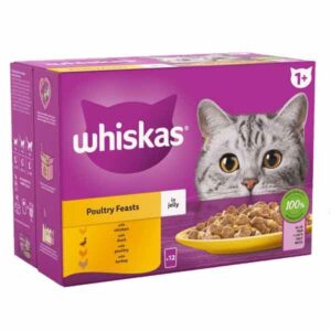 Whiskas Poultry Feasts in Jelly Adult 12x85g Wet Cat Food