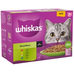 Whiskas Mixed Menu in Gravy Senior 12 x 85g Wet Cat Food