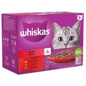 Whiskas Meaty Meals in Jelly Adult 12 x 85g Wet Cat Food