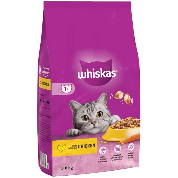 Whiskas Chicken Adult 3.8kg Dry Cat Food 1 Whiskas Chicken Adult 3.8kg Dry Cat Food