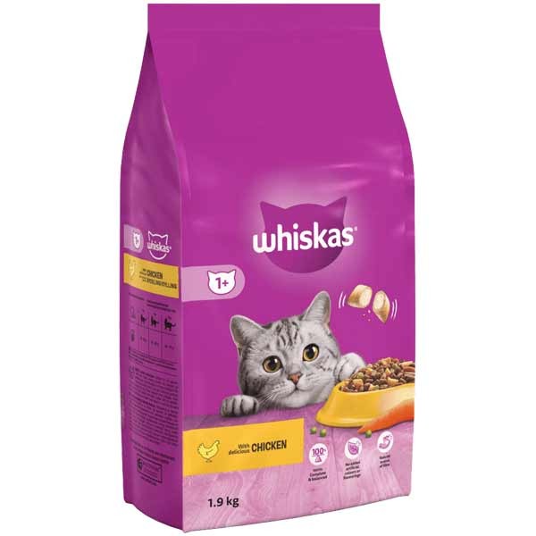 Whiskas Chicken Adult 1.9kg Dry Cat Food 1 Whiskas Chicken Adult 1.9kg Dry Cat Food