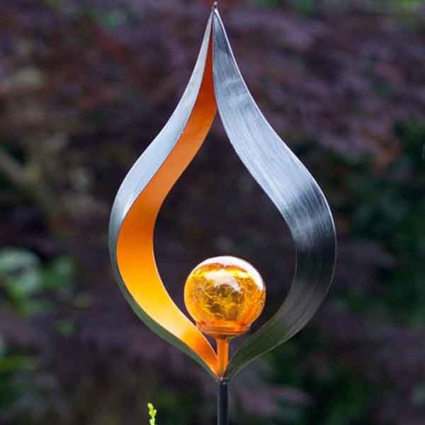 Greenkey Teardrop Solar Stake Flamelight 1 Greenkey Teardrop Solar Stake Flamelight