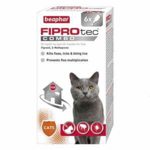 Beaphar FIPROtec Combo Flea & Tick Spot-on for Cats 6 Pack
