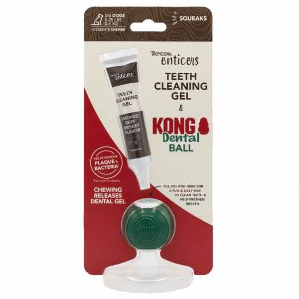 TropiClean x KONG Enticers Dental Ball Kit Small