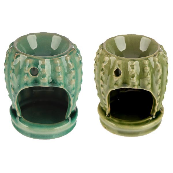 Ceramic Mini Cactus Oil Burner Single 1 Ceramic Mini Cactus Oil Burner Single