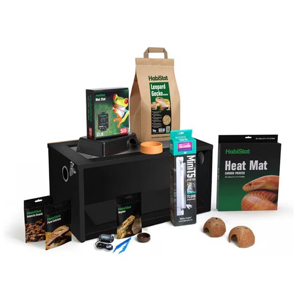 Habistat Leopard Gecko Starter Kit Black 1 Habistat Leopard Gecko Starter Kit Black