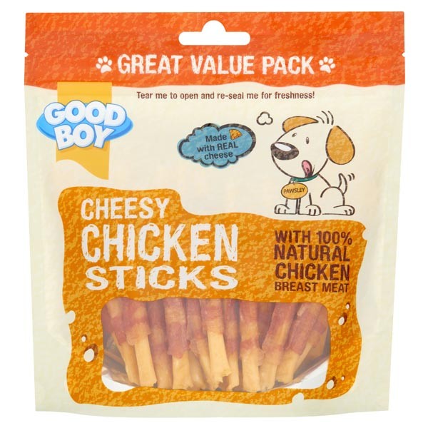 Good Boy Cheesy Chicken Sticks 250g Dog Treat 1 Good Boy Cheesy Chicken Sticks 250g Dog Treat