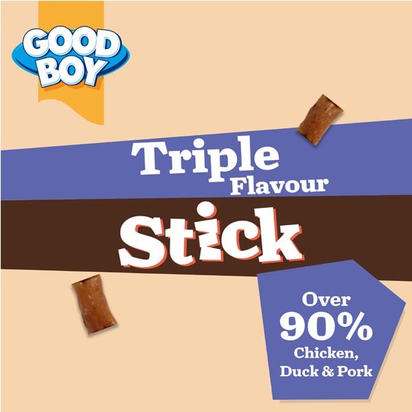 Good Boy Triple Stick 15g Dog Treat 2 Good Boy Triple Stick 15g Dog Treat - Image 2
