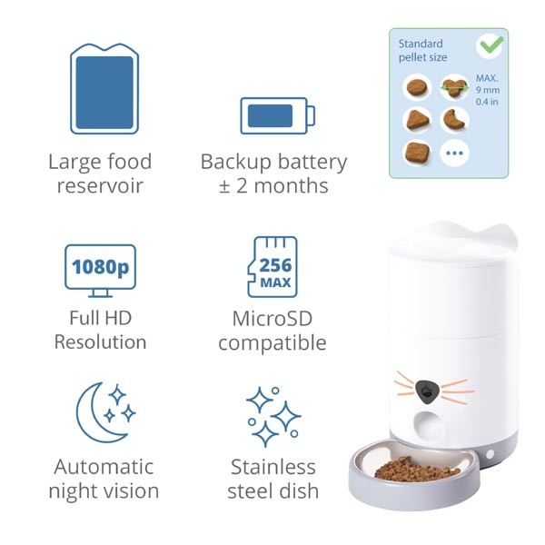 Catit Pixi Vision Smart Dry Cat Food Feeder 2 Catit Pixi Vision Smart Dry Cat Food Feeder - Image 2