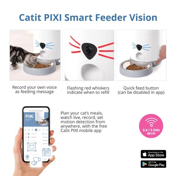 Catit Pixi Vision Smart Dry Cat Food Feeder 3 Catit Pixi Vision Smart Dry Cat Food Feeder - Image 3