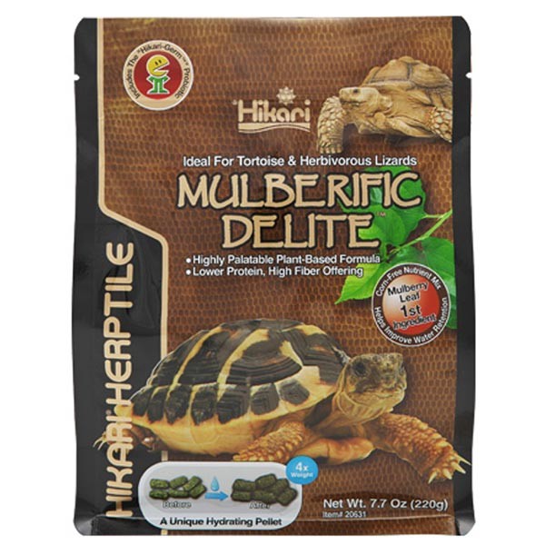 Hikari Mulberific Delite Tortoise & Herbivore Diet 220g 1 Hikari Mulberific Delite Tortoise & Herbivore Diet 220g