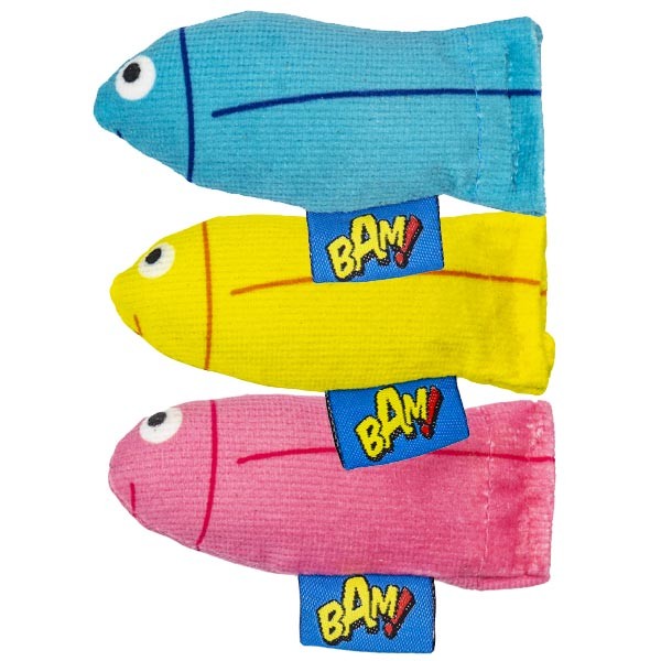 Bam! Catnip Tiddles 2 Pack Assorted Colours Cat Toy 2 Bam! Catnip Tiddles 2 Pack Assorted Colours Cat Toy - Image 2