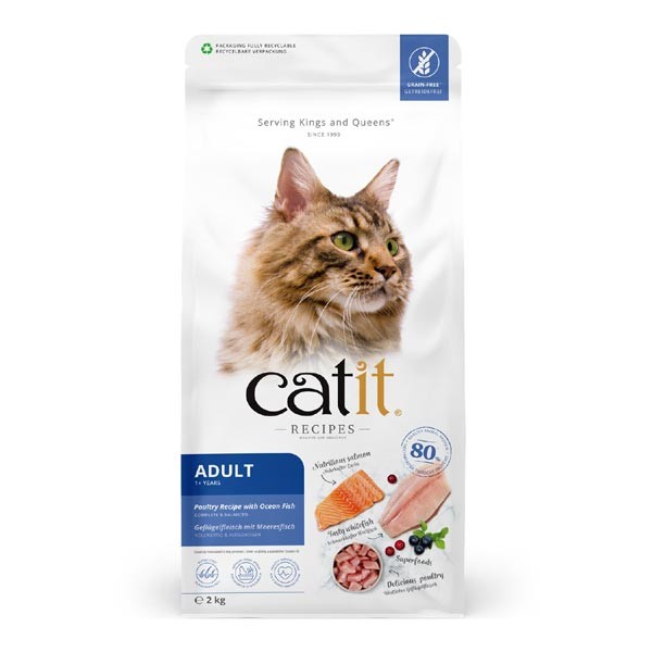 Catit Recipes Adult Poultry with Ocean Fish 2kg Dry Cat Food