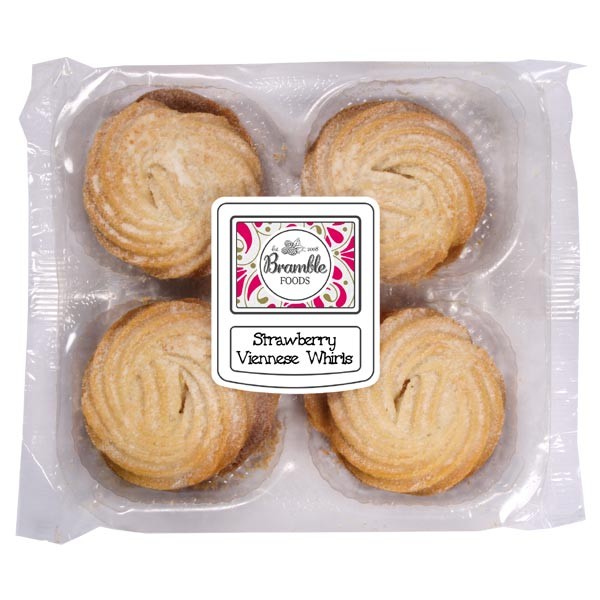 Bramble Foods Strawberry Viennese Whirls 4 Pack