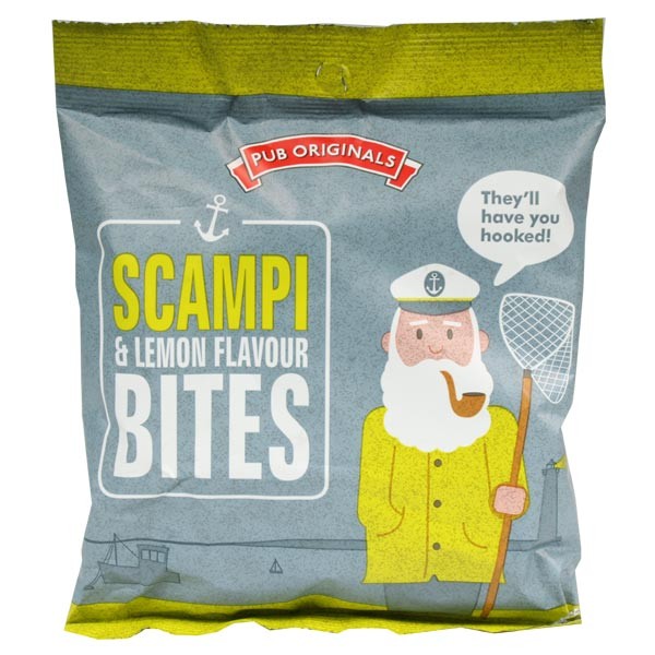 Pub Originals Scampi & Lemon Flavour Bites 40g 1 Pub Originals Scampi & Lemon Flavour Bites 40g