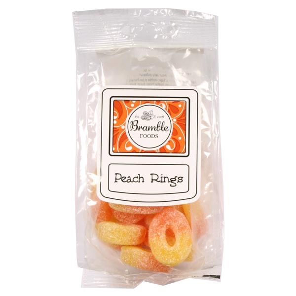 Bramble Foods Peach Rings 140g 1 Bramble Foods Peach Rings 140g