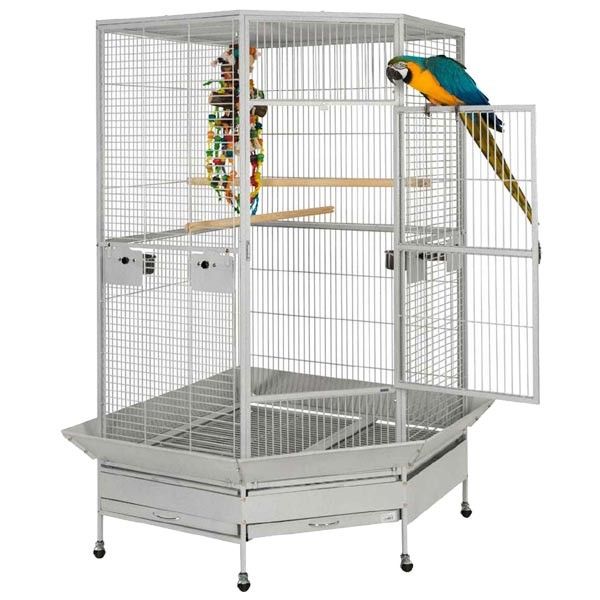 Liberta Cages Raleigh Stone Large Solid Top Corner Parrot Cage 1 Liberta Cages Raleigh Stone Large Solid Top Corner Parrot Cage