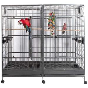 Rainforest Cages Nova 2 Large Parrot Cage Antique with Divider