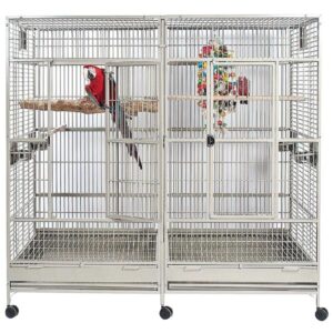 Rainforest Cages Nova 2 Large Parrot Cage Stone with Divider