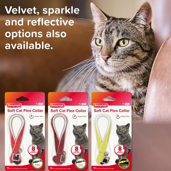Beaphar Soft Glitter Flea Collar For Cats 4 Beaphar Soft Glitter Flea Collar For Cats - Image 4