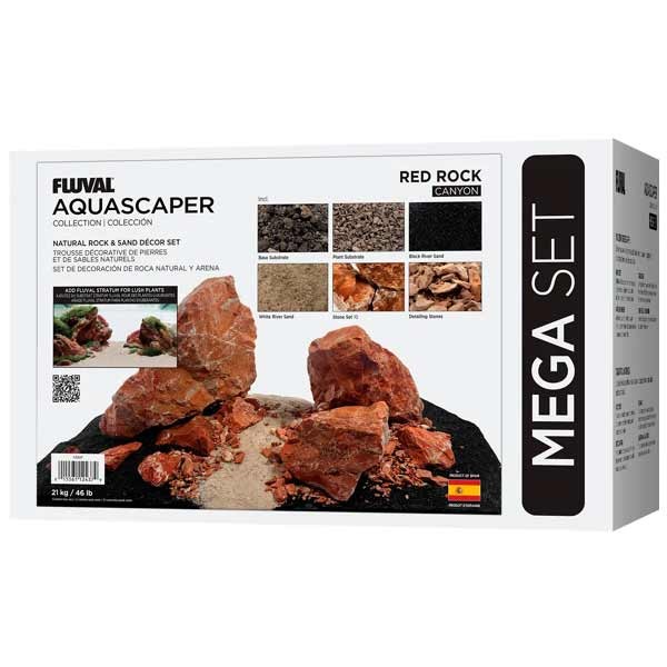 Fluval Aquascaper All-In-One Decor Mega Set Red Rock 1 Fluval Aquascaper All-In-One Decor Mega Set Red Rock