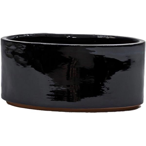 Cambridge Trough Glazed Planter Black 35cm 1 Cambridge Trough Glazed Planter Black 35cm