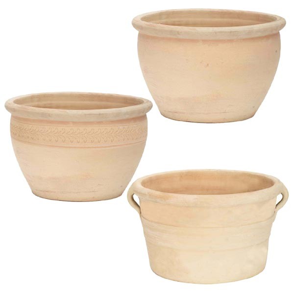 Himalaya Terracotta Low Bowl Assorted Designs 45cm 1 Himalaya Terracotta Low Bowl Assorted Designs 45cm