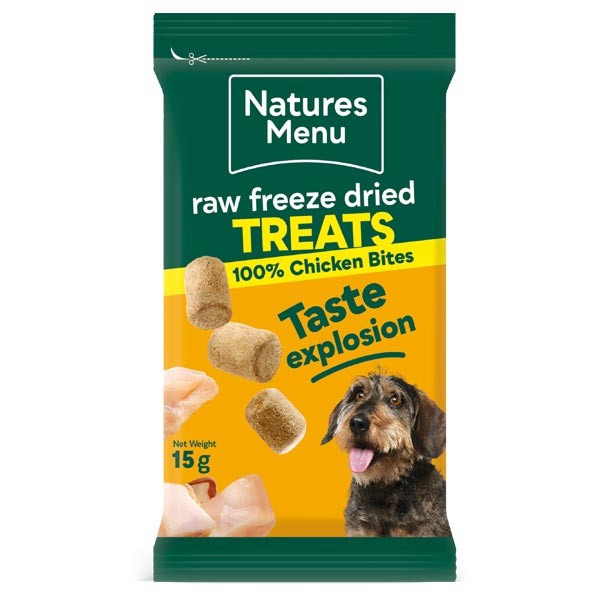 Natures Menu Freeze Dried Chicken Bites 15g 1 Natures Menu Freeze Dried Chicken Bites 15g
