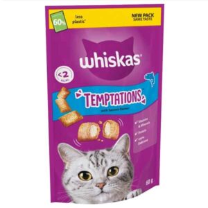 Whiskas Temptations Salmon Adult 60g Cat Treat