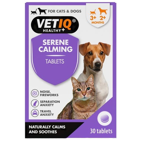 VetIQ Serene-UM Cat/Dog Calm Tablets - 30 Pack