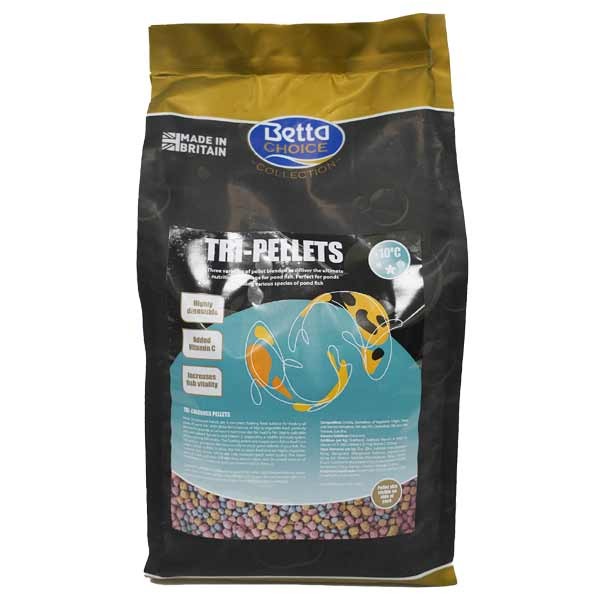 Betta Choice Tri Colour Pond Small Pellet 2kg 1 Betta Choice Tri Colour Pond Small Pellet 2kg