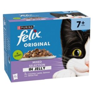 Felix Original Senior 7+ Mixed Selection in Gravy Wet Cat Food 12 x 85g