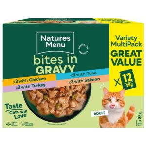 Natures Menu Bites In Gravy Multi 12 X 85G
