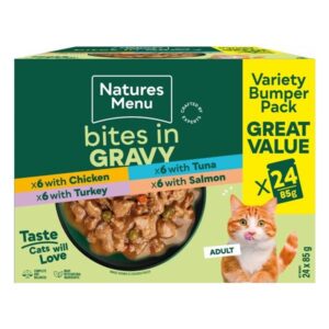 Natures Menu Bites In Gravy Multipack 24 X 85G