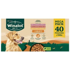 Winalot Sunday Dinner Dog Food Pouches Mixed in Gravy 40 x 100g