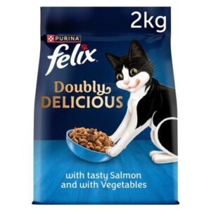 Felix Doubly Delicious Salmon & Vegetables Dry Cat Food 2kg