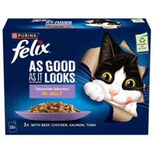 Felix As Good As it Looks Favourites Selection In Jelly Wet Cat Food 12 x 85g