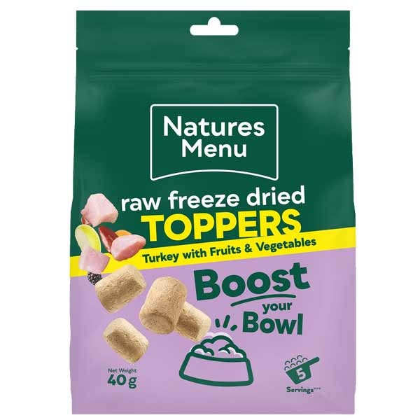 Natures Menu Freeze Dried Turkey Toppers 40g 1 Natures Menu Freeze Dried Turkey Toppers 40g