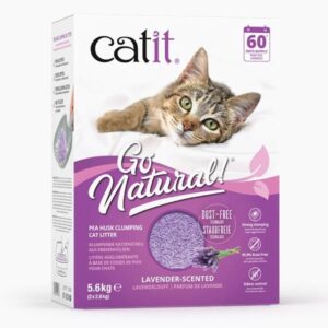 Catit Go Natural! Lavender Clumping Pea Husk Cat Litter 5.6kg