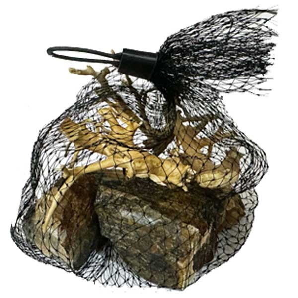Betta Wood Fossil Rock & Root in Net Bag 1 Betta Wood Fossil Rock & Root in Net Bag